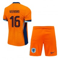Camiseta Países Bajos Joey Veerman #16 Primera Equipación Replica Eurocopa 2024 para niños mangas cortas (+ Pantalones cortos)
